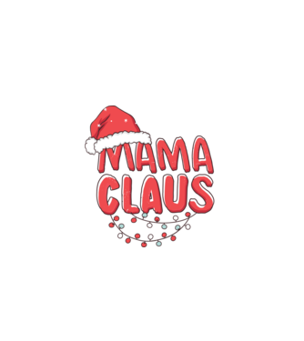 Mama Claus model alb pe tricou