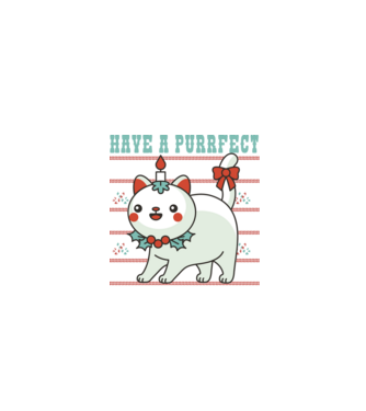 Have a Purrfect Christmas model negru pe tricou