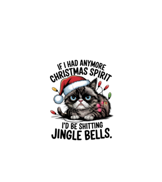 Christmas Spirit Grumpy Cat Alb model alb pe tricou