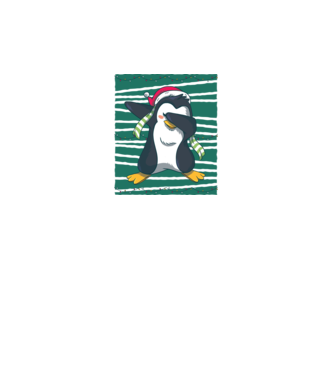 Pinguin DAB Crăciun model alb pe tricou
