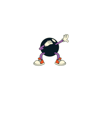 Bowling DAB model negru pe tricou