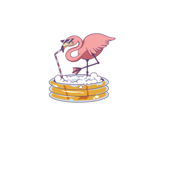 Flamingo cu bere model roz deschis pe tricou