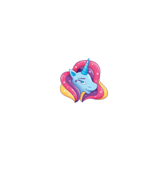 Cap de unicorn model alb/roșu pe tricou