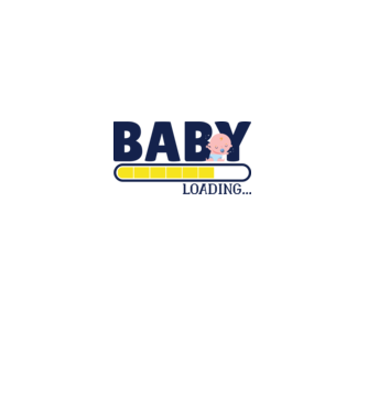 Baby is loading - tricou amuzant pentru mămici model alb pe tricou