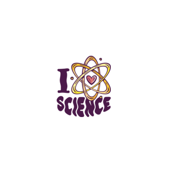 I Love Science știință model alb pe tricou