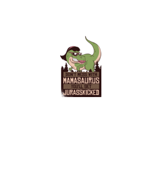 Mamasaurus tricou cu dinozaur model alb pe tricou