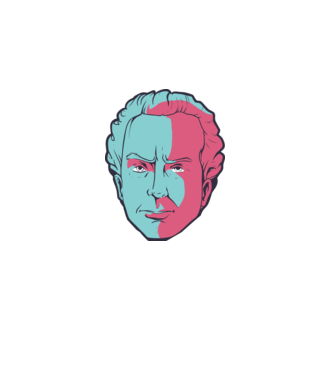 Immanuel Kant model albastru închis pe tricou