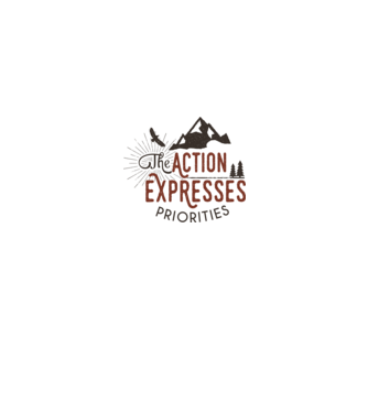 The action expresses priorities model alb pe tricou