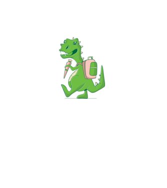 Elev Dino model turcoaz pe tricou