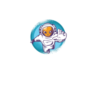 Alien Astronaut model negru pe tricou
