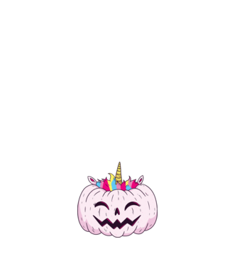 Unicorn Dovleac Halloween model negru pe tricou