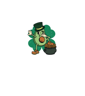 Avocado St. Patrick DAB model alb pe tricou