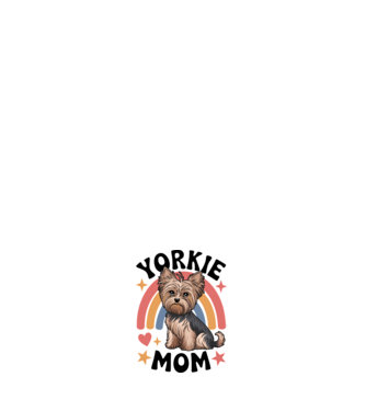 Yorkie Mom Alb model alb pe tricou