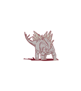 Stegosaurus dinozaur model turcoaz pe tricou