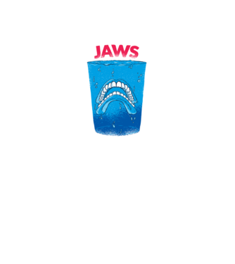 Jaws dinți tricou parodie model negru pe tricou