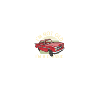 'Mașină clasică - I''m not old I''m a classic' model negru pe tricou