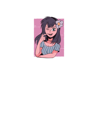 Fată Anime model mov pe tricou
