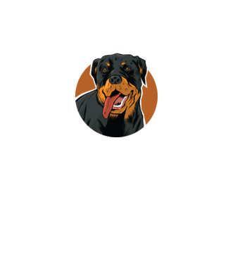 Tricou cu Câine Rottweiler model negru pe tricou