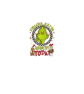 Feeling extra Grinchy today - Grinch model alb pe tricou