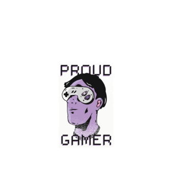 Ochelarii VR Proud Gamer model negru pe tricou