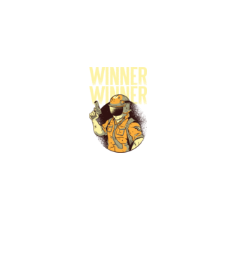 Winner Winner Chicken Dinner PUBG tricou model albastru jeanși pe tricou