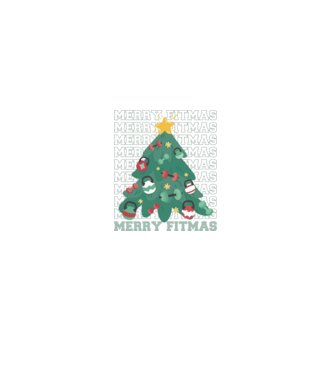 Merry Fitmas Fitmas Pom de Crăciun Fitness model negru pe tricou