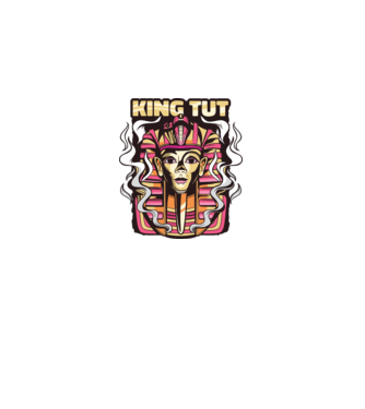 King Tut - Faraonul Tutankhamon model alb pe tricou