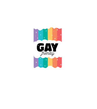 Gay friendly model albastru închis pe tricou