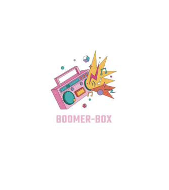 Boomer Box Magnetofon Retro model  pe tricou