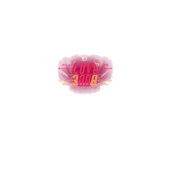 Love 3000 model negru pe tricou