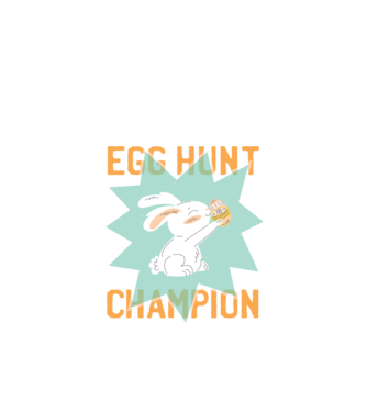 Egg Hunt Champion Campion la vânătoare de ouă model alb pe tricou
