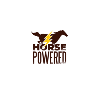 Horse Powered Cal-putere tricou călăreț model alb pe tricou