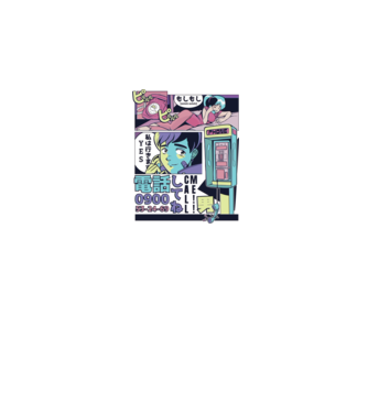 Anime Vaporwave benzi desenate model alb pe tricou