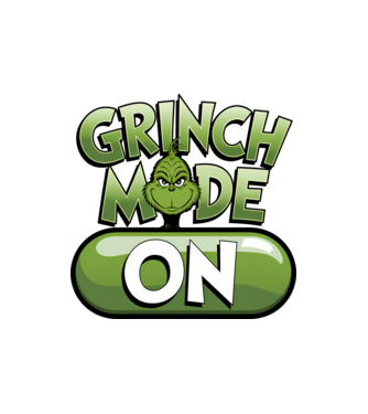 Grinch mode ON model nisipiu pe tricou