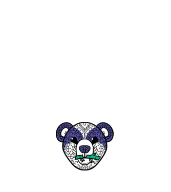Mandala Panda model alb pe tricou