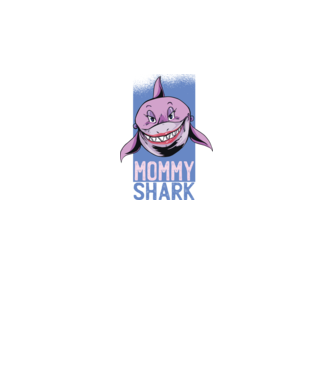 Mommy Shark tricou pentru mama model negru pe tricou