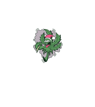 Marijuana Santa model albastru jeanși pe tricou