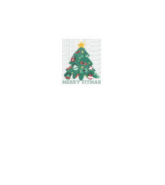 Merry Fitmas Fitmas Pom de Crăciun Fitness model negru pe tricou