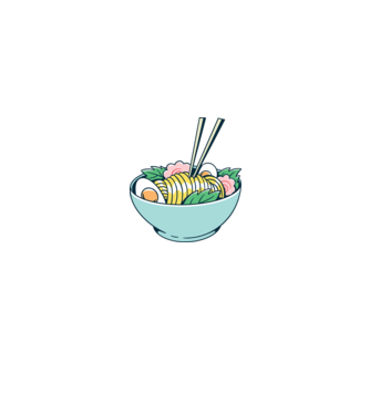 Paste Ramen model negru pe tricou
