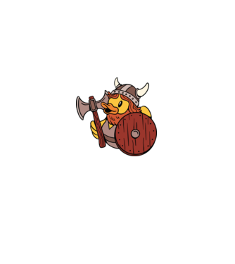 Rățușcă de cauciuc Viking model turcoaz pe tricou