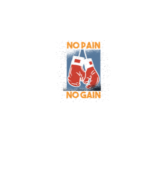 No pain no gain box model negru pe tricou