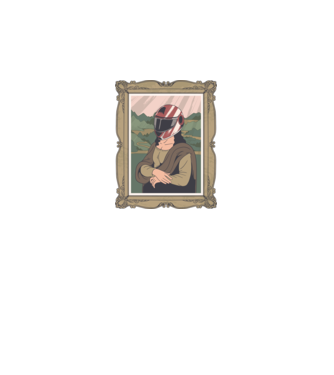 Mona Lisa Concurent model negru pe tricou