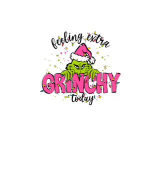 Feeling extra Grinchy today model roz deschis pe tricou