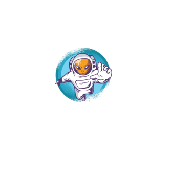 Alien Astronaut model negru pe tricou