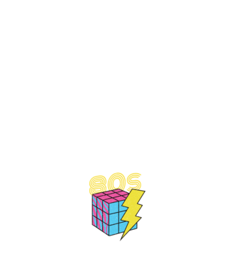 I love the 80s Cub Rubik model negru pe tricou