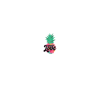 Ananas Tropical Love model alb pe tricou