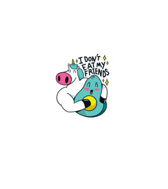 Unicorn Avocado Prietenie model verde închis pe tricou