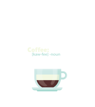 Definiție cafea model negru pe tricou