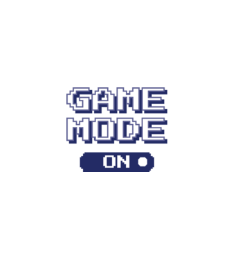 Game mode on Gamer pixel model alb pe tricou
