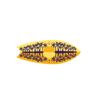 Surfboard model alb/roșu pe tricou